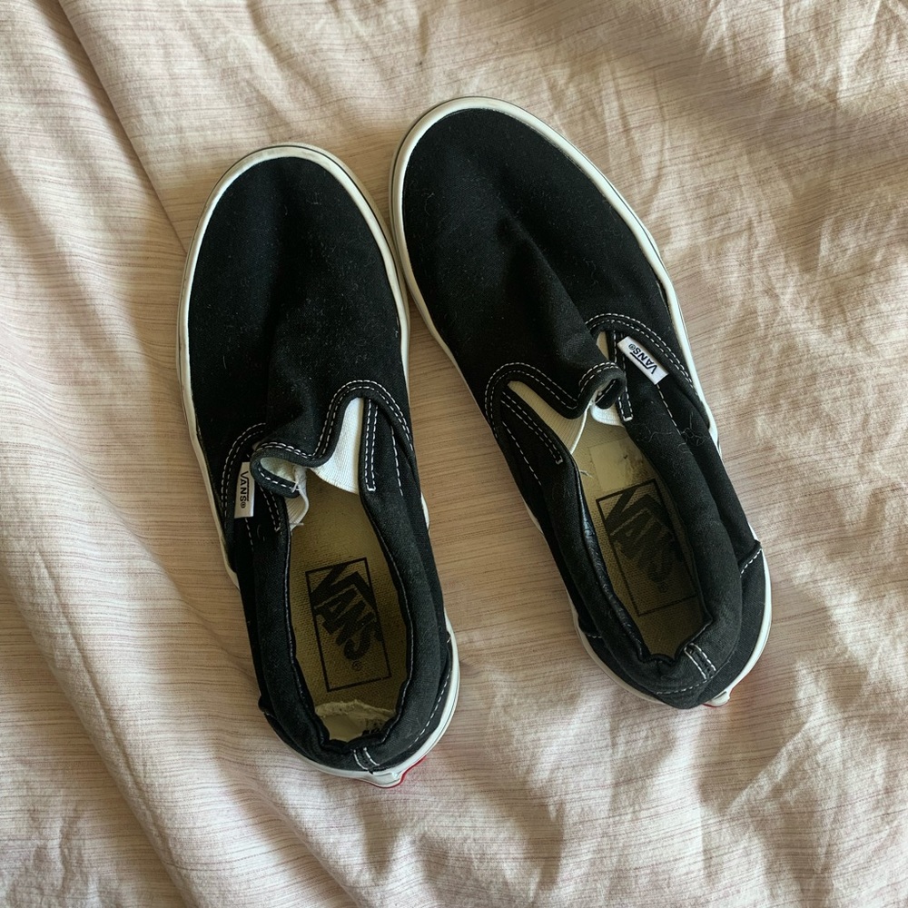 black slip on vans